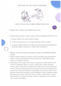 INFORMACIJA APIE VAIKO SVEIKATOS PAŽYMĖJIMĄ
